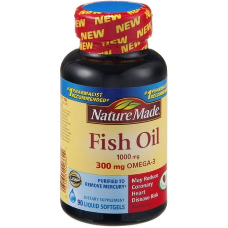Nature Made Huile de poisson, 1000 mg, 300 mg OMEGA-3, 90 CT (Paquet de 3)