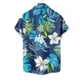 thumbnail image 4 of USNSM Fashion Hawaiian Shirt for Men Big and Tall Loose Fit Shirt Short Sleeve Casual Lapel Button Down Holiday Beach Shirts Sky Blue XL, 4 of 4