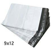 100 Poly Mailers Bags 9" x 12" Poly Bag Mailer Shipping Envelopes 2 Mil - White Pouches Self-Sealing