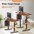 thumbnail image 3 of Electric Standing Desk 47x24 Inches, Height Adjustable Sit Stand Computer Desk for Home Office, 2026 Latest Quiet Motor, Memory Preset, Digital Display, 2 Holders, 3 of 7