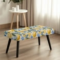 thumbnail image 4 of Whosucclay Lemon Flower Leaf Print Stretch Dining Bench Cover Universal Bench Seat Furniture Protector Wear Resistant Bench Seat Cushion Slipcovers for Dining Room, Living Room, 4 of 7