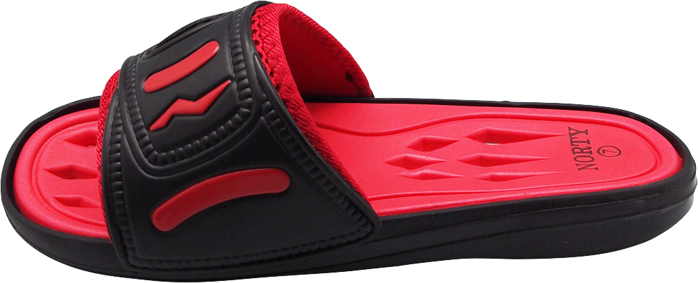 NORTY Mens Drainage Slide Sandals Adult Male Footbed Sandals Red - image 2 of 7