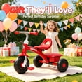 thumbnail image 5 of KORIMEFA Kids Tricycle for Toddlers Age 2-5, Red, Birthday Gift for Boy Girl, Toddler Trike with Quiet Ride Wheels, Storage Bin, Comfort Grip Handlebars, 5 of 15