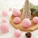 thumbnail image 2 of Juego de 46 Adornos Navideños de Terciopelo Flocado: Bolas Colgantes de Plástico Marrón con Hebillas de Metal para Decorar Árboles, El Hogar y Las Fiestas., 2 of 3