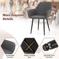 thumbnail image 6 of Giantex Dining Chair Set of 2, Upholstered PU Leather Armchair w/Curved Backrest, Wide Seat, Modern Accent Chairs, Gray, 6 of 6
