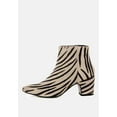 thumbnail image 4 of ELISSA Zebra Print Ankle Boots, 4 of 8