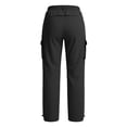thumbnail image 4 of LEKWK Cargo Pants Women High Waisted Elastic Waist Hiking Pants Multi Pockets Baggy Pants Breathable Soft Casual Outdoor Streetwear Camping Outfits, 4 of 7