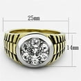 thumbnail image 2 of Two-Tone IP Gold (Ion Plating) Stainless Steel Ring with Top Grade Crystal in Clear for Women Clear Stone Color Style TK1191 Size 9, 2 of 4