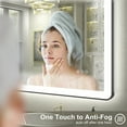 thumbnail image 5 of Apmir  Black Framed Front & Back LED Lighted Anti-Fog Bathroom Vanity Mirror in Tempered Glass 36" x 24", 5 of 5