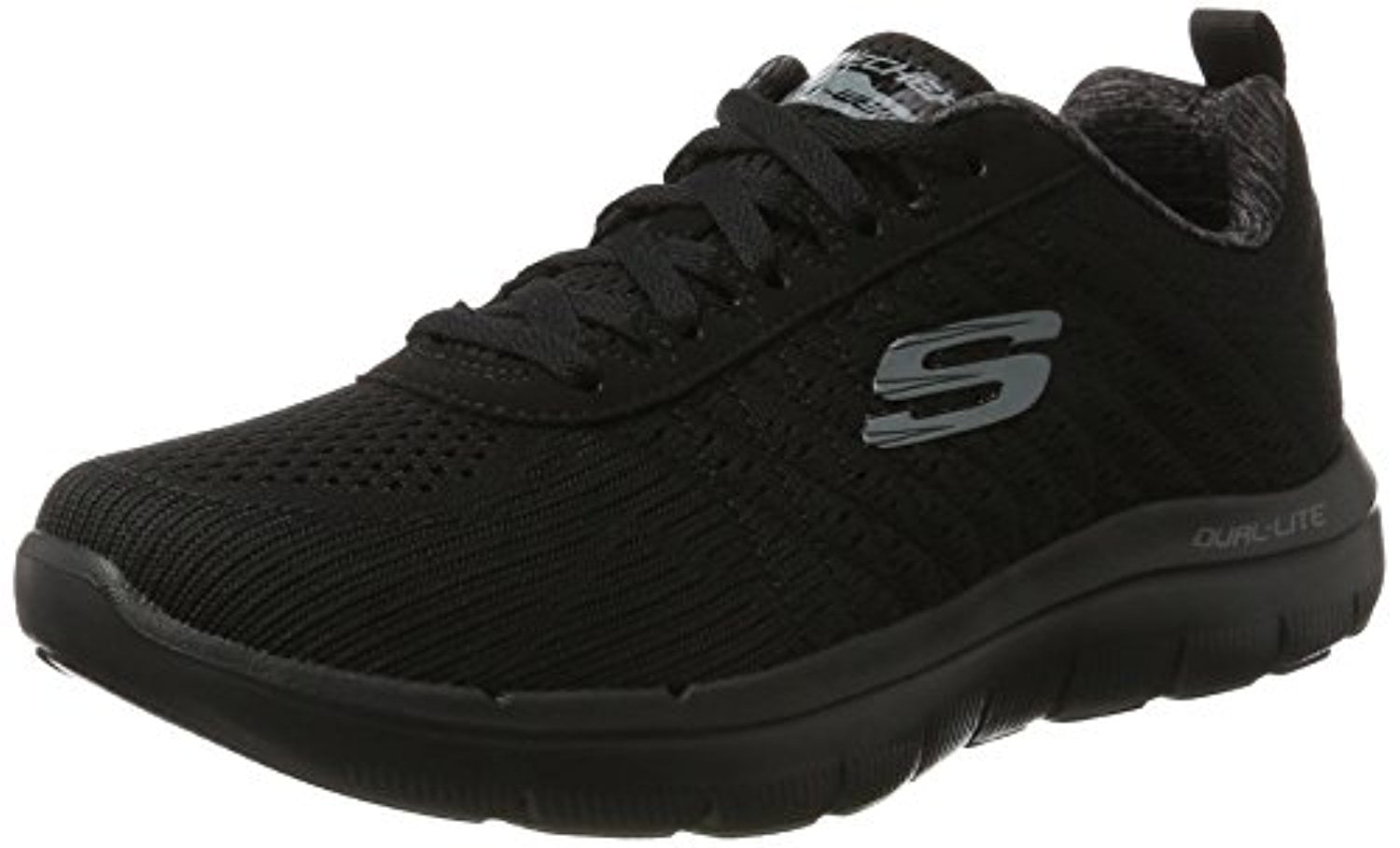Black Skechers Shoes Men Memory Foam Comfort Sport Run Mesh Athletic -