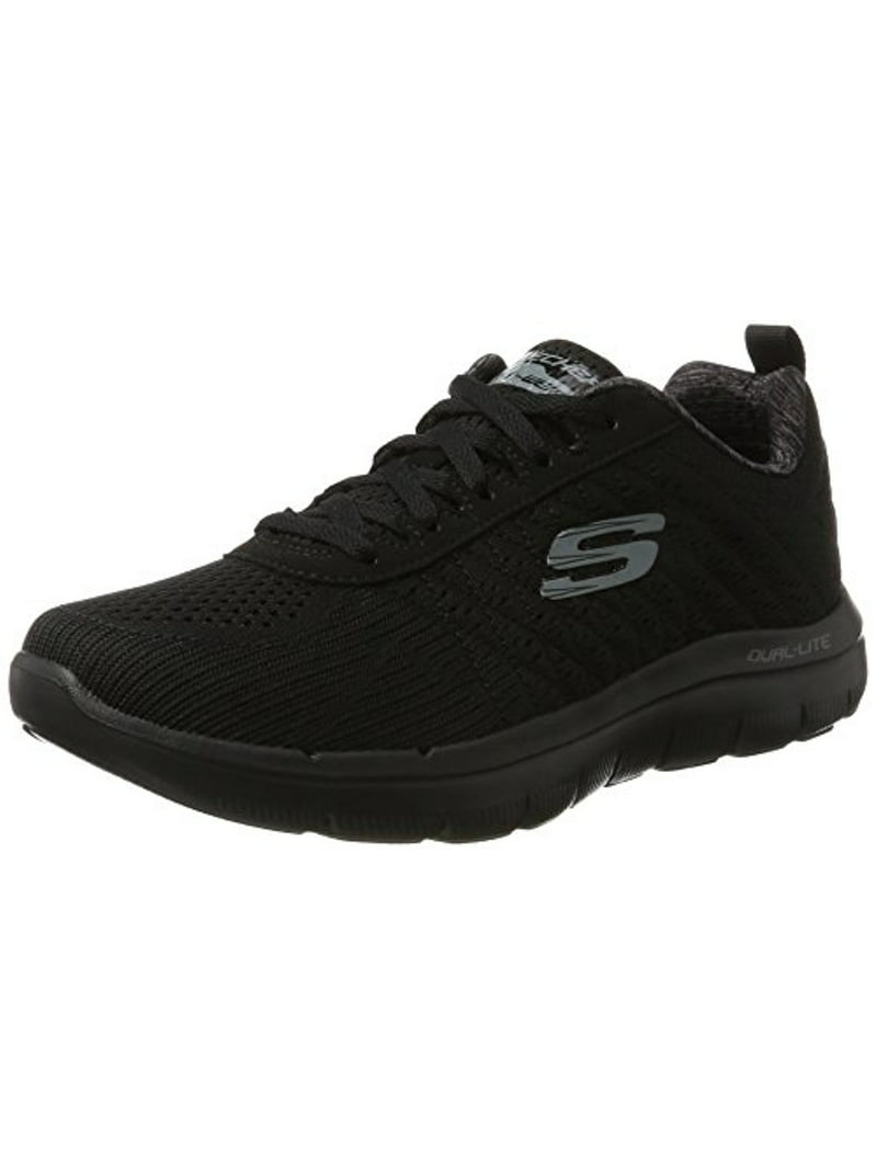 52185 Black Skechers Shoes Memory Comfort Sport Run Train Mesh Athletic - Walmart.com