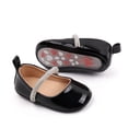thumbnail image 5 of Biekopu Baby Girls Princess Shoes, Soft PU Leather Shiny Rhinestones Non-slip Bottom First Walker Shoes Toddler Shoes, 5 of 6