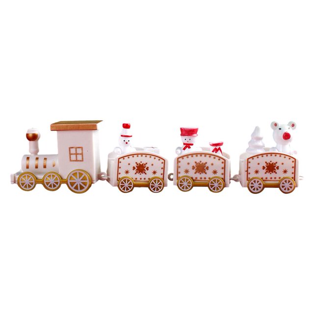 Juego Tren Navidad Adorno Juguete Regalo para Del () Blanco