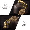 thumbnail image 3 of SHISUYAN Porte-Clés en Forme de Gourde et Feuille Pendentif en Laiton Style Rétro, 3 of 8