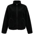 thumbnail image 4 of Enjoytime Fleece Jacket Women Stand Collar Long Sleeve Zip Up Fuzzy Outerwear Casual Soft Warm Fall Winter Coat with Pocket, 4 of 6