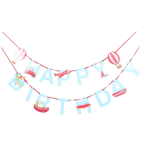 MOKKHNB Airplane Hanging Garland Banner for Party Decorations, Kids Birthday, Event Decor, 1 Set, Fun Themed Celebration Accessory