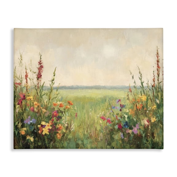 Stupell Industries French Country Warm Painted Meadow Canvas Art, 20 x 16, by Petals Prints Design
