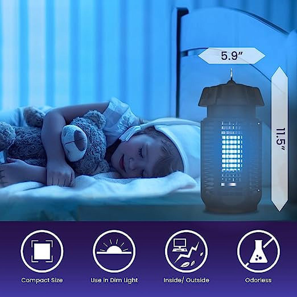 LiBa 4000V Electric Bug Zapper with LED Light, 20W Waterproof photo 2