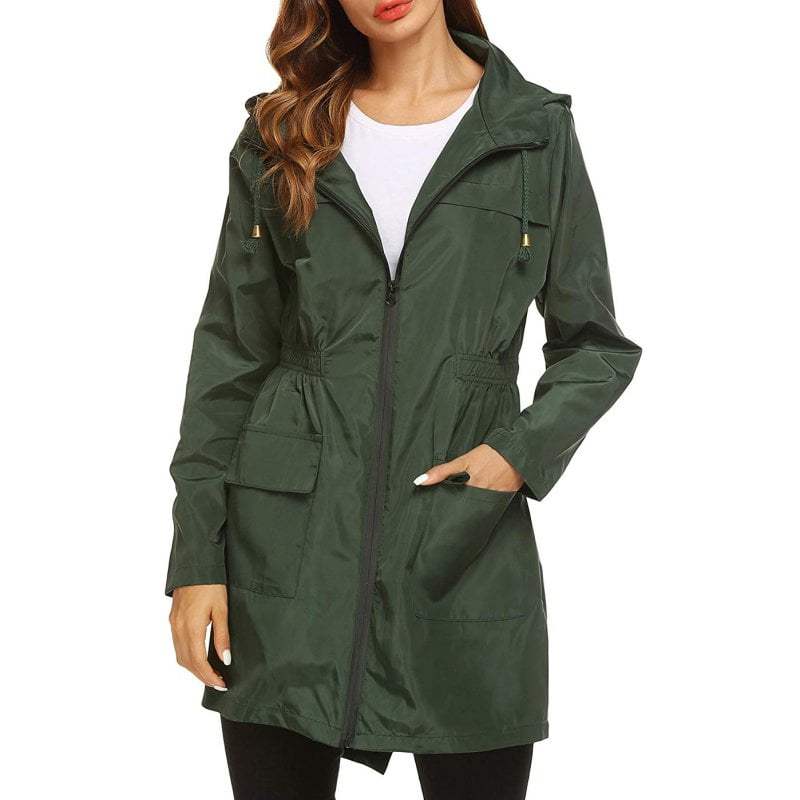long rainproof coat