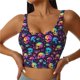 thumbnail image 1 of Balery mushroom Skull star Sujetadores deportivos con espalda cruzada para mujer, acolchados, sin costuras, de alto impacto, ideales para yoga, gimnasio, entrenamiento y fitness.-Small, 1 of 8