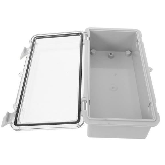 OUNONA Weatherproof Outdoor Electrical Junction Box, White ABS Plastic, Electrical Connection Enclosure, 1 Set