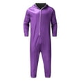 thumbnail image 5 of FAWUUDO Onesie Adult Unisex Christmas Zipper Pajamas Animals One Piece Homewear for Women Men Purple, 5 of 9