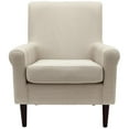 thumbnail image 3 of Fox Hill Trading Ellis 17.5"H Fabric Rolled Arm Lounge Chair in Beige, 3 of 5