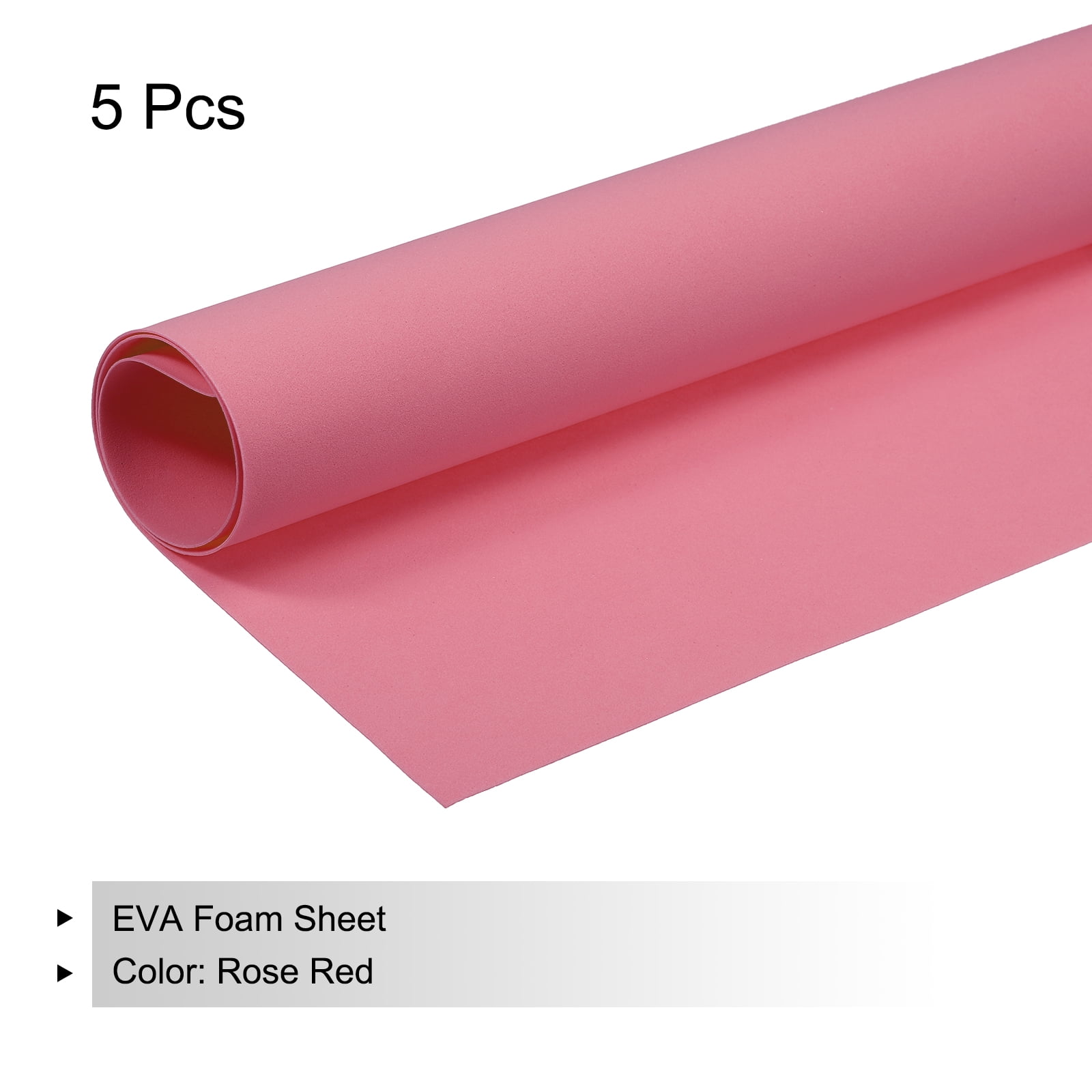 EVA Foam Sheets Pink 19.7 Inch x 35.4 Inch 1mm Thick Crafts Foam Pack of 5