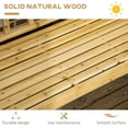 thumbnail image 5 of Outsunny Three-Seater Outdoor Patio Bench, Three-Person Wooden Bench with Wingback Backrest and Armrests, Slatted Seat, Natural, 5 of 9