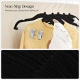 thumbnail image 2 of 30 Packs Baby Hangers Clothes Hangers Pants Hangers with Clips Kids Hangers with 6 Clothes Dividers Non-Slip Black, 2 of 8