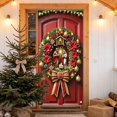 thumbnail image 4 of 2026 Christmas Home Party Decoration 1PCS Christmas Door Cover Door Curtain Christmas Day Door And Wall Decoration Desktop Decoration Festival Party Decoration 35x71inches, 4 of 6