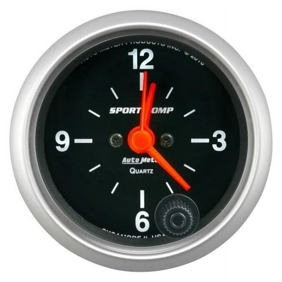 Autometer Sport-Comp 2-1/16in. 12 Hour Analog Clock Gauge