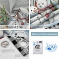 thumbnail image 2 of Fsddascl Grey Christmas Blackout Curtains for Bedroom/Living Room, Thermal Insulated Kitchen Curtains, Xmas Tree Snowman Bear Snowfall Plaid Grommet Darkening Window Treatment Drapes 52"x72"x2, 2 of 6