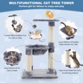 thumbnail image 6 of Gymax Cat Tree Multi-Level Cat Tower w/ Scratching Posts & Cat Hammock Grey, 6 of 10
