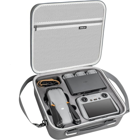 GAEKOL DJI Air 3 Drone Carrying Case, Portable PU Travel Bag Carrying Case for DJI Air 3 Fly More Combo, RC 2/RC-N2 Controller, Battery Charging Hub and Drone Accessories