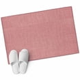 thumbnail image 2 of Peach Pink Area Rugs 2x3 for Living Room, Farmhouse Burlap Solid Pink Color Modern Linen Texture Non Slip Washable Rug Runner, Low Pile Indoor Floor Carpet Mat Bathroom Rugs for Bedroom, Kids Room, 2 of 9