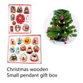 thumbnail image 4 of Mini colgante colgante Santa adornos para árboles de Navidad regalo de cumpleaños de madera decoración de boda artesanías de madera, 4 of 8