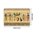 thumbnail image 3 of DouZhe Golden Ancient Egyptian Elements Rugs Doormat, Non-Slip Machine Washable Carpets Floor Door Mat , 36" x 24", 3 of 7