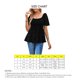 thumbnail image 4 of Top de manga corta para mujer Camisa de cintura elástica con dobladillo suelto Jacquard Top de moda, 4 of 8