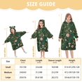 thumbnail image 4 of FORMRS Wearable Blanket Hoodie with Sleeves for Kids Cozy Flannel Sweatshirt, Green Forest Pattern, 4 of 7