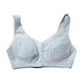 thumbnail image 4 of Women's Lace Front Button Underwire Bra - Large Size Push-Up Support - Nylon Spandex, Adjustable Straps, Sexy Casual Wear, 4 of 5