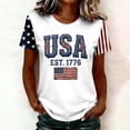thumbnail image 2 of Women's Tops T Shirts Printed Crew Neck Short Sleeve Pullover Tees, 2 of 4