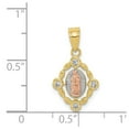 thumbnail image 3 of 10k Gold Two-Tone Small w/ White Rhodium Our Lady of Guadalupe Pendant Charm, 3 of 3