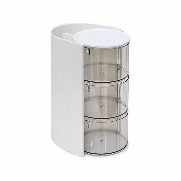 Hair Accessory Storage Box, Double-layer Transparent Jewelry Storage Organizer, Plastic Headband Storage Case with Rotating Design for Basic Household and Daily Use Organization