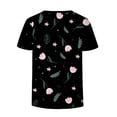 thumbnail image 5 of Patlollav Summer Womens T-shirts Clearance,Plus Size Ladies Fashion V-Neck Short Sleeve Print Casual Blouse, 5 of 5