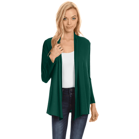 - Womens Open Drape Cardigan Reg and Plus Size Cardigan Sweater Long Sleeves - USA