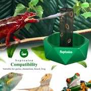 NEPTONION Hookable Chameleon Feeding Bowl Bugs Bar with Column for Prey to Climb and Move, Suitable for Lizard, Bearded Dragon, Iguana, Gecko, Toad, Frog