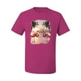 thumbnail image 2 of Wild Bobby, Flamingos in Summer on Beach, Animal Lover, Men Graphic Tees, Fuschia, 2XL, 2 of 3