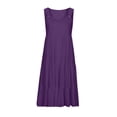 thumbnail image 4 of Sentmoon Party Dress Delightful Sleeveless Boho Summer Dress 2026 Solid Color Regular Fit Lounge Dress Beach Supplies for Work and Weekend S, 4 of 7