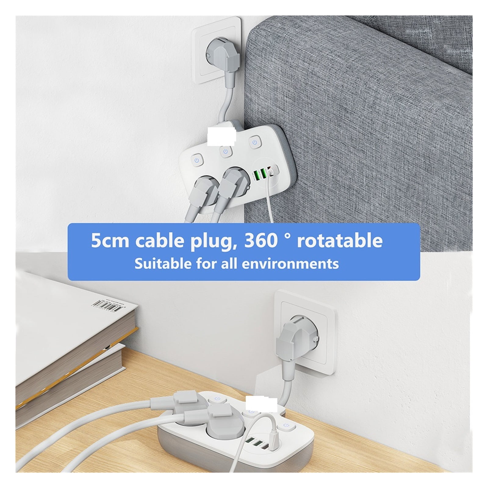 Power Strip Multiple 4 USB Output Electrical Socket With Extension Wire Surge Protector Home Adapter